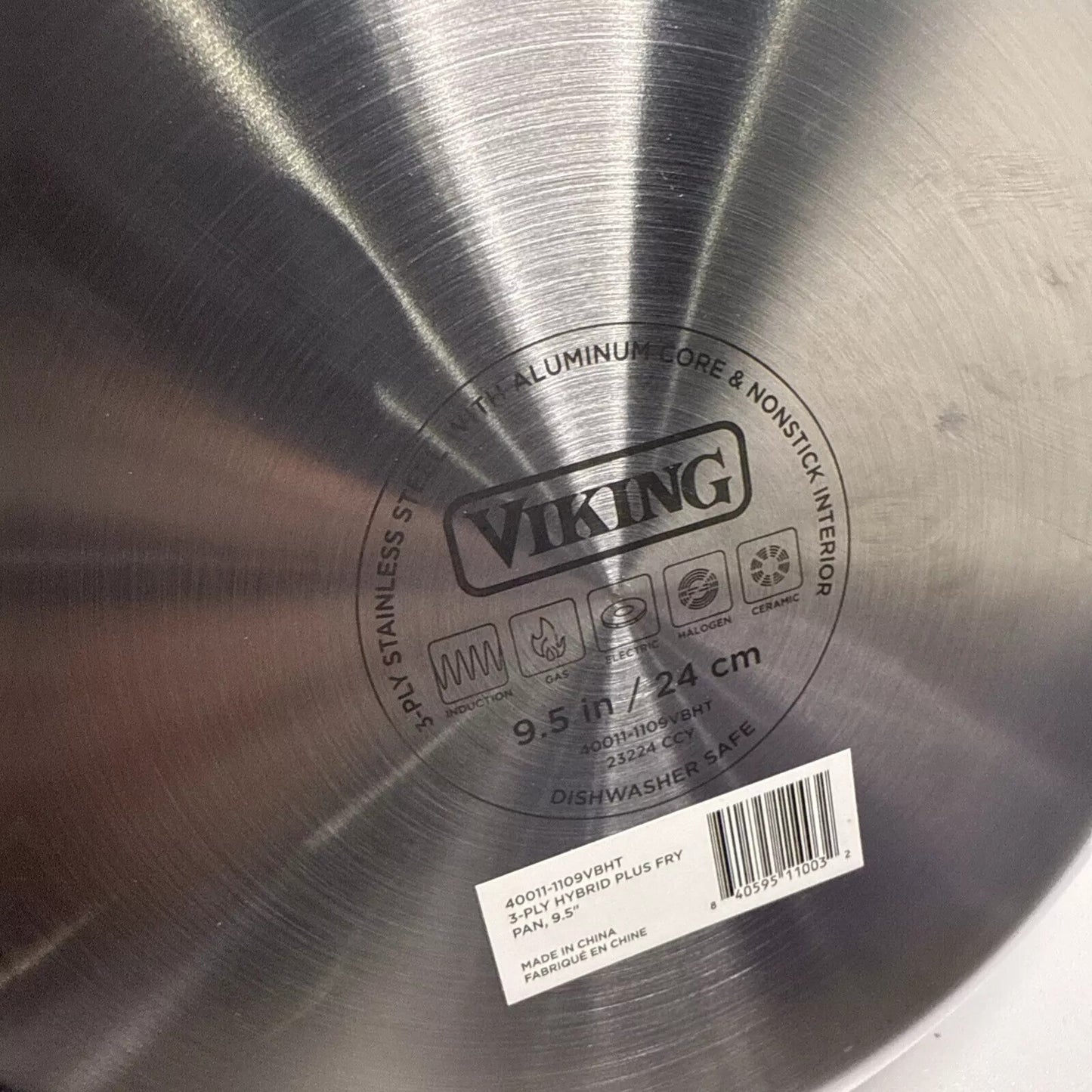 Viking Hybrid Plus Nonstick 3-Ply Fry Pan, 2-Piece Set, 9.5” & 11” Inches