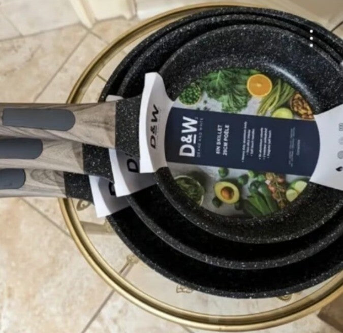 Skillet Frying Pan Nonstick 8, 9.5 and 11 Inch Deane & White Heavy Duty