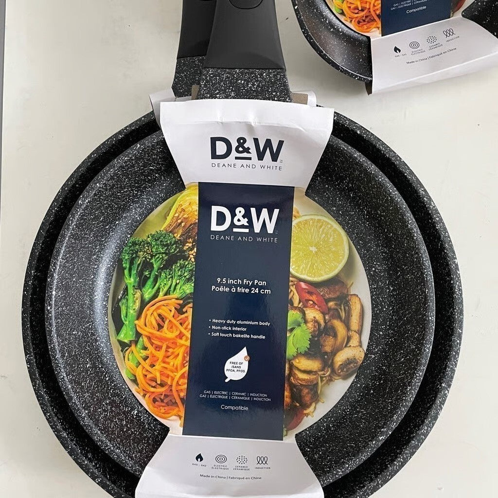 Deane & White D&W 3Pc Frying Pan / Skillet Set 11" 9.5″ & 8" Black Cookware New