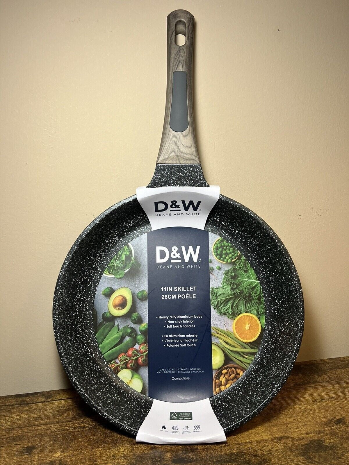 D&W 11” Frying Pan Nonstick Skillet Quality Cookware (2 Inch Deep) - Black