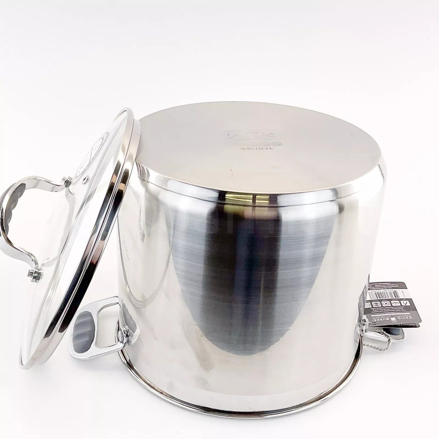 David Burke Elements Heavy Gauge Stainless Steel 12-QT Stockpot New
