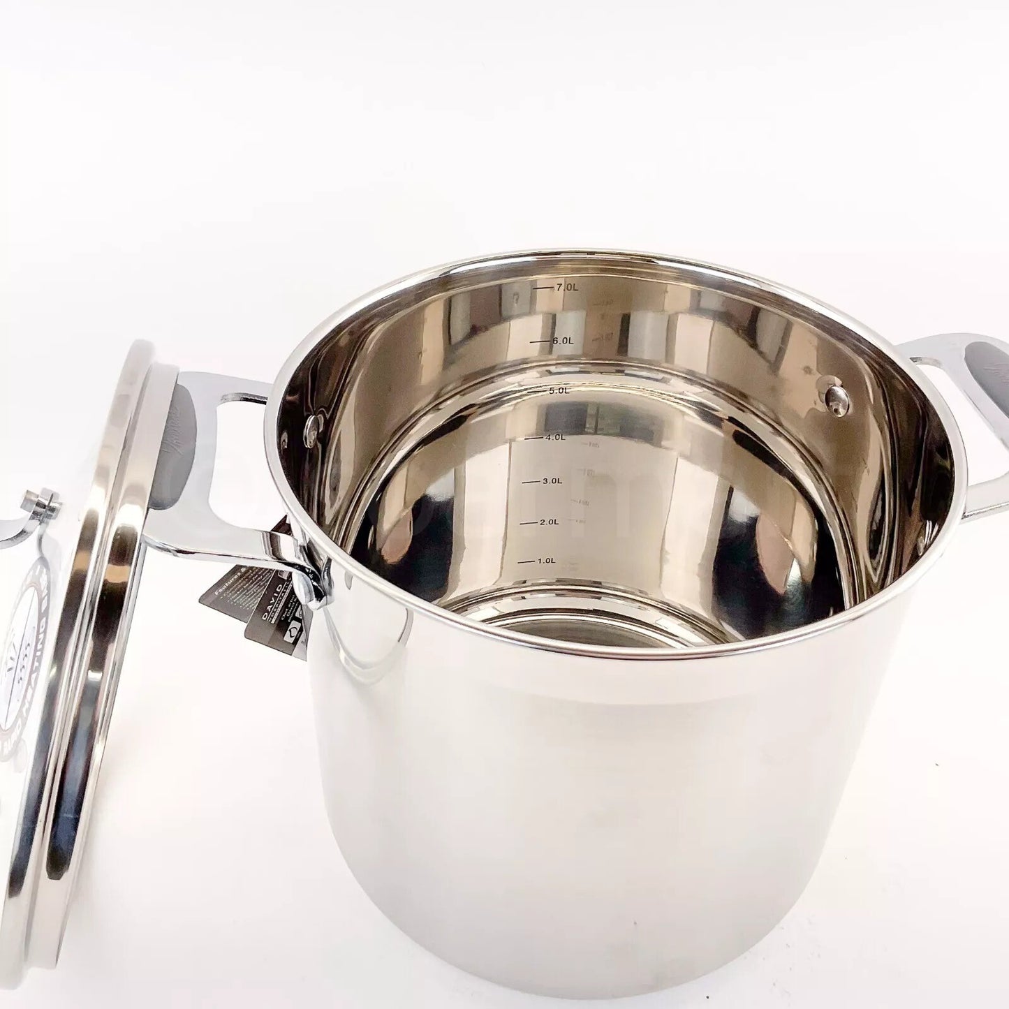 David Burke Elements Heavy Gauge Stainless Steel 8-QT Stockpot New