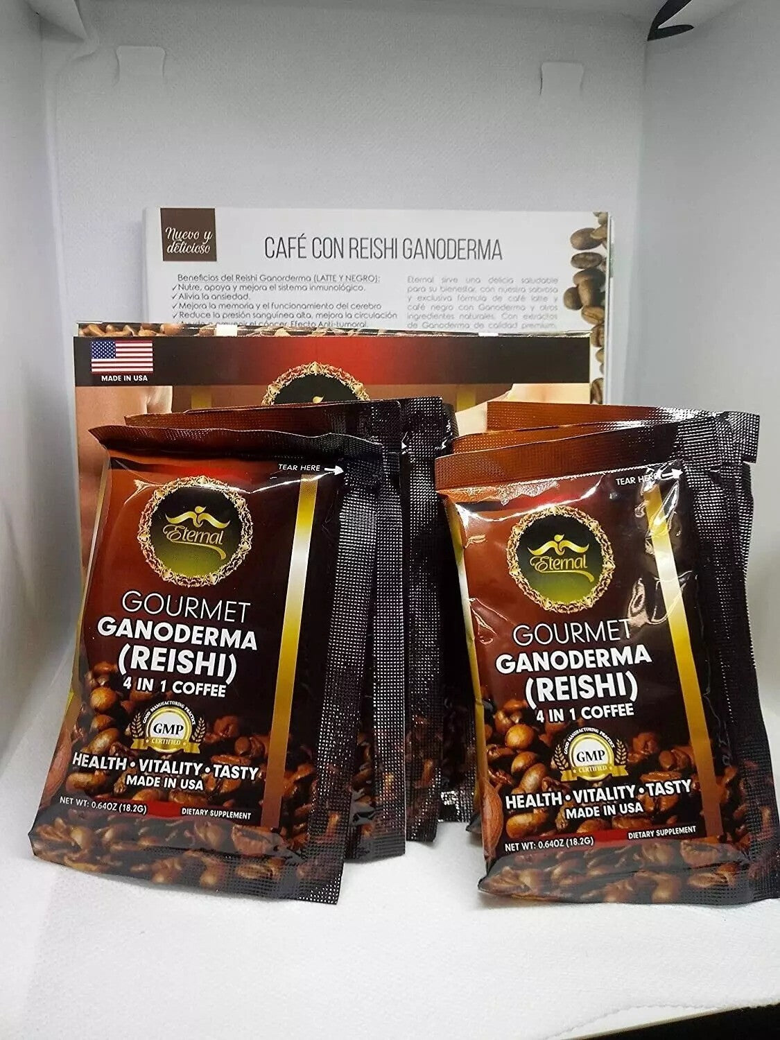 COLUMBIAN COFFEE Cafe con Ganoderma Reishi Eternal Spirit Beauty 4 En 1