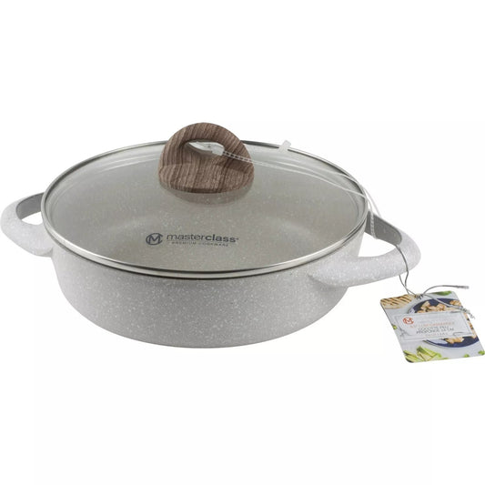 Masterclass Premium Cookware Collection 9.5" Low Casserole Pan Pot Lid 2.6 qt