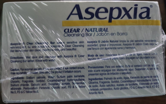 ASEPXIA Clear Natural Cleansing Bar Soap. Lot Of 5