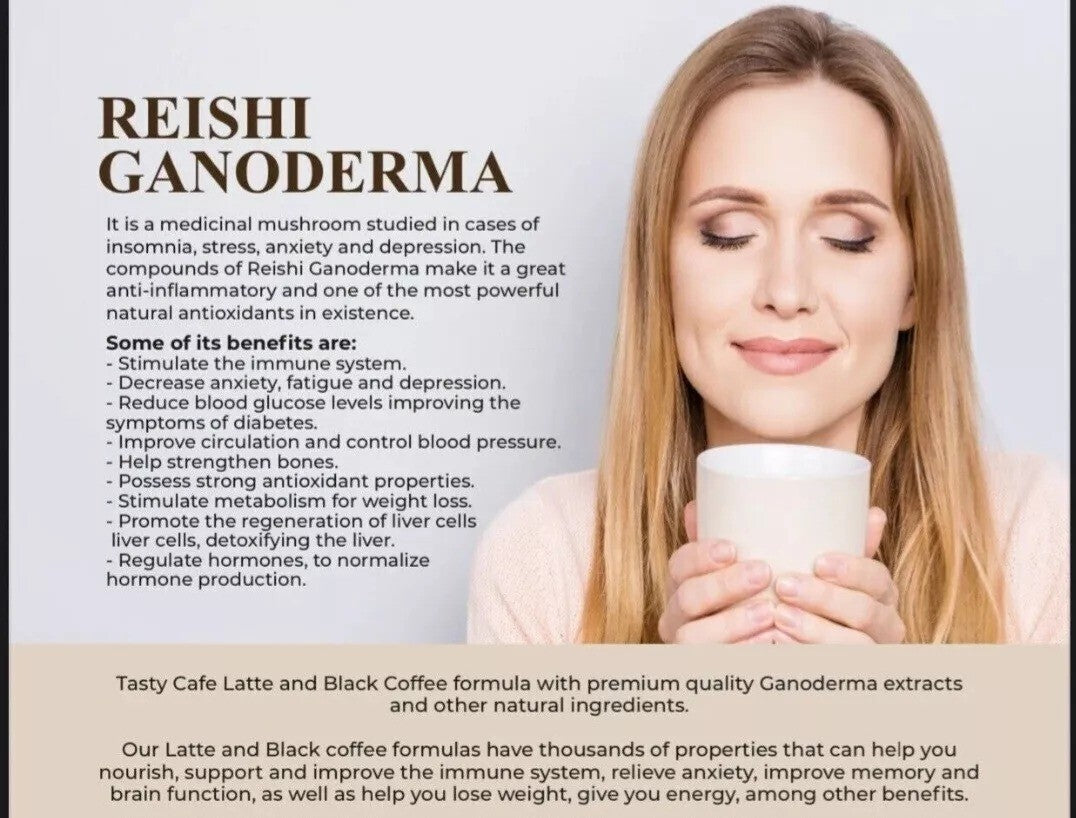 COLUMBIAN COFFEE Cafe con Ganoderma Reishi Eternal Spirit Beauty 4 En 1