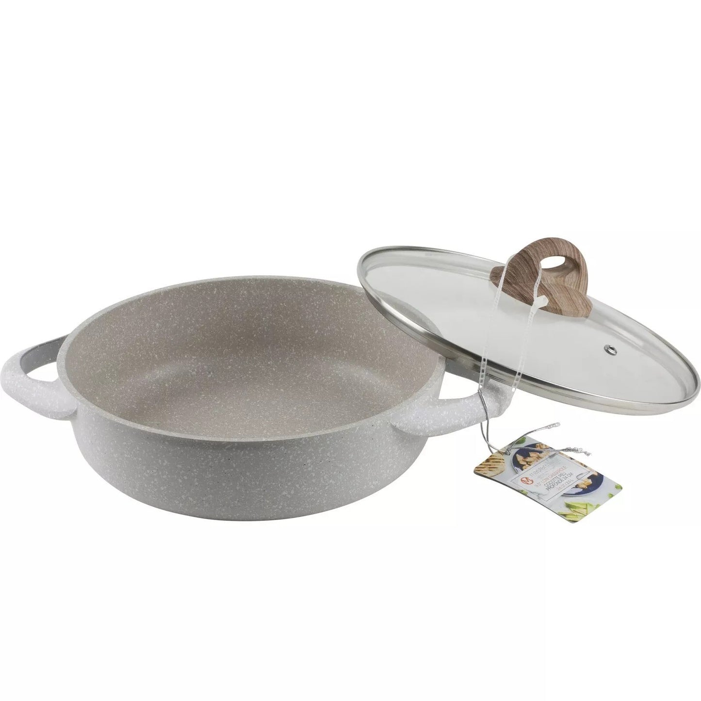 Masterclass Premium Cookware Collection 9.5" Low Casserole Pan Pot Lid 2.6 qt