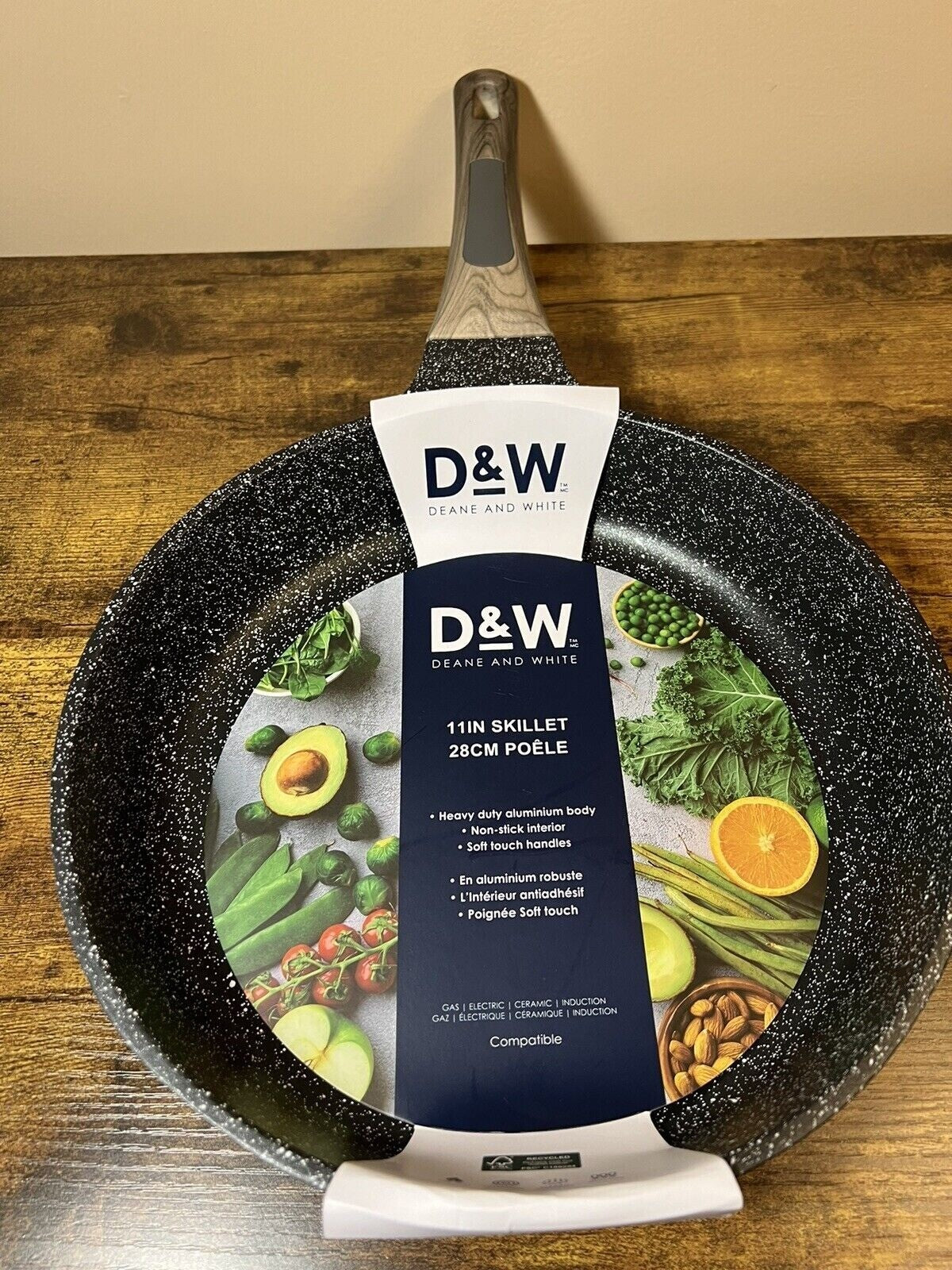 D&W 11” Frying Pan Nonstick Skillet Quality Cookware (2 Inch Deep) - Black