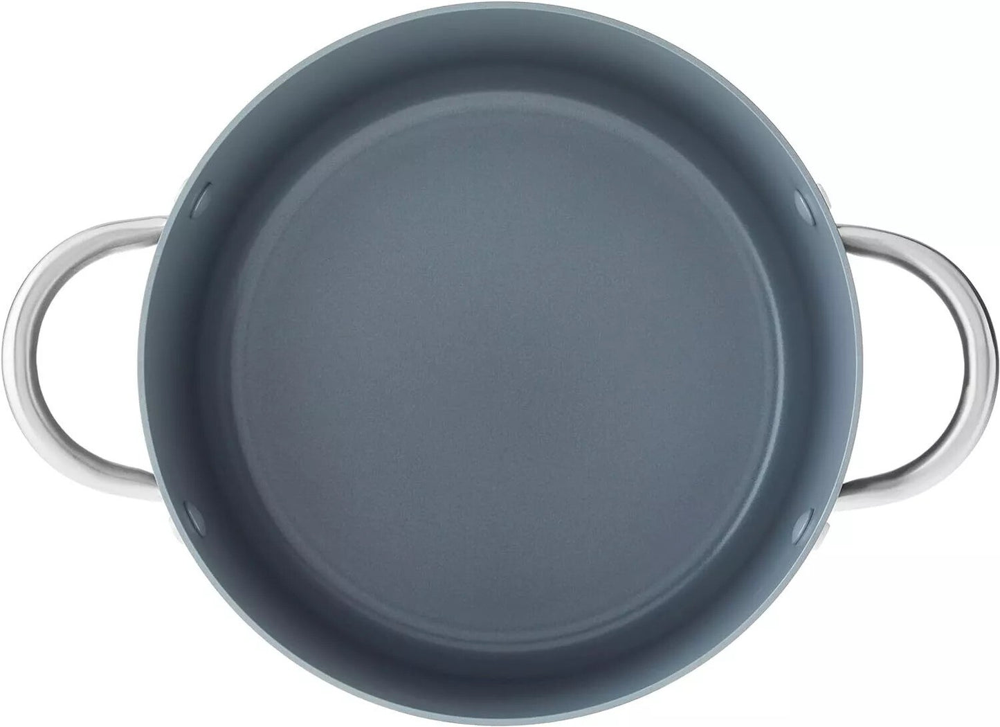 GreenPan Lima Hard Anodized Healthy Ceramic Nonstick 8QT Stock Pot with Lid Gray