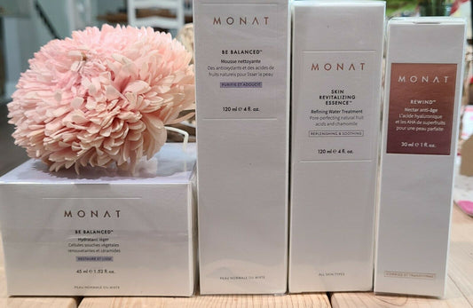 Monat Be Balanced Routine Soothe & Nourish Dry & Sensitive Skin 4 STEPS