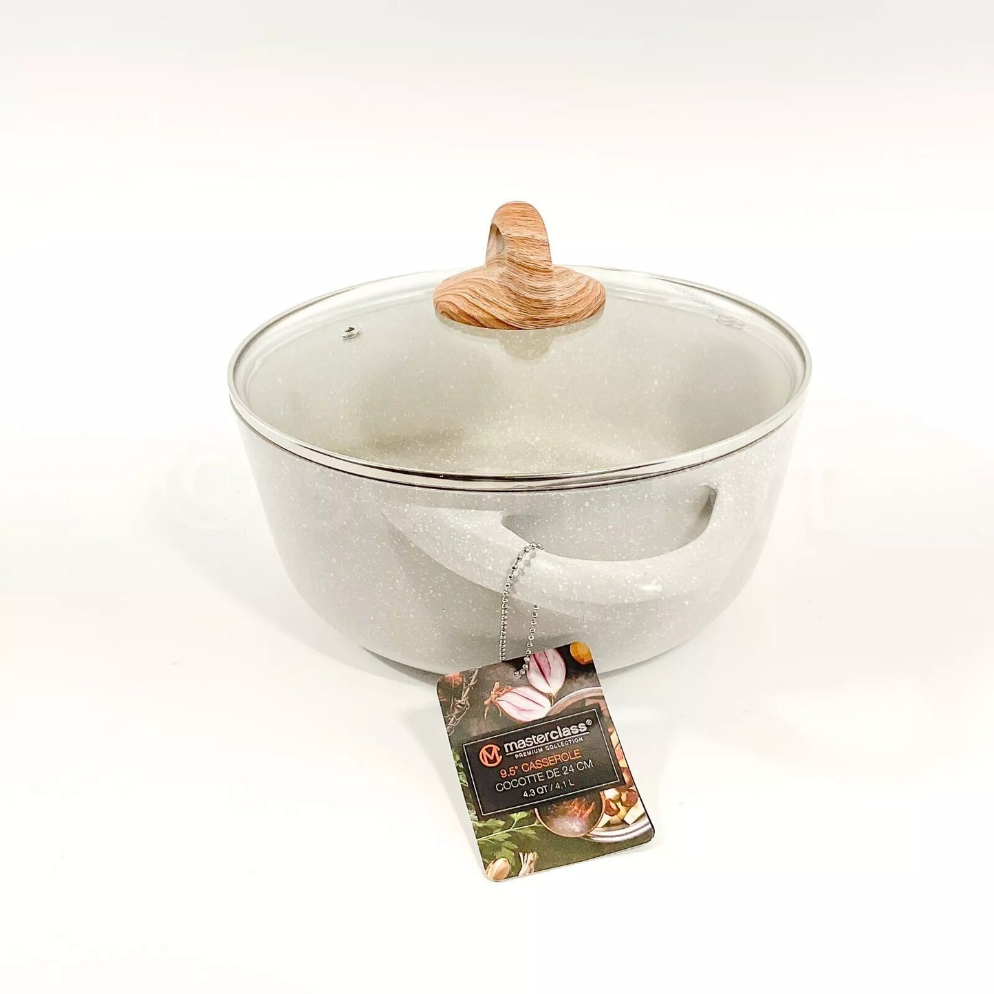 Masterclass Premium Cookware Collection 9.5" Casserole Pan Pot 4.3 qt Gray