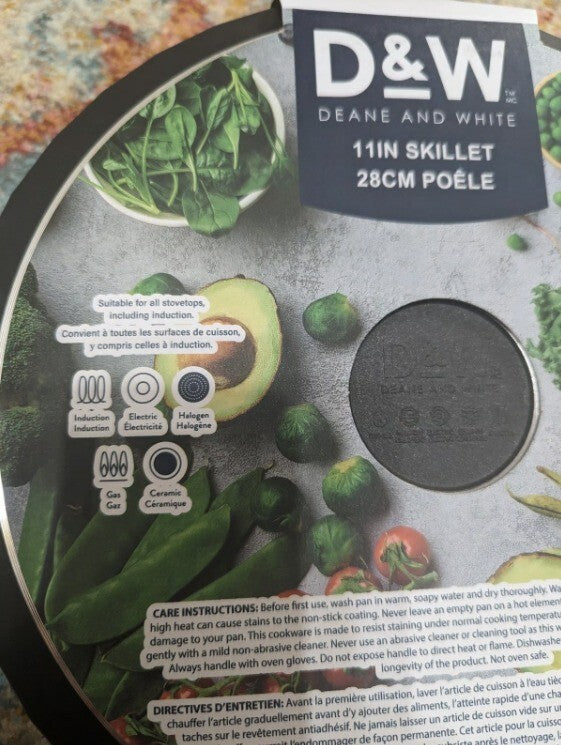 Skillet Frying Pan Nonstick 8, 9.5 and 11 Inch Deane & White Heavy Duty