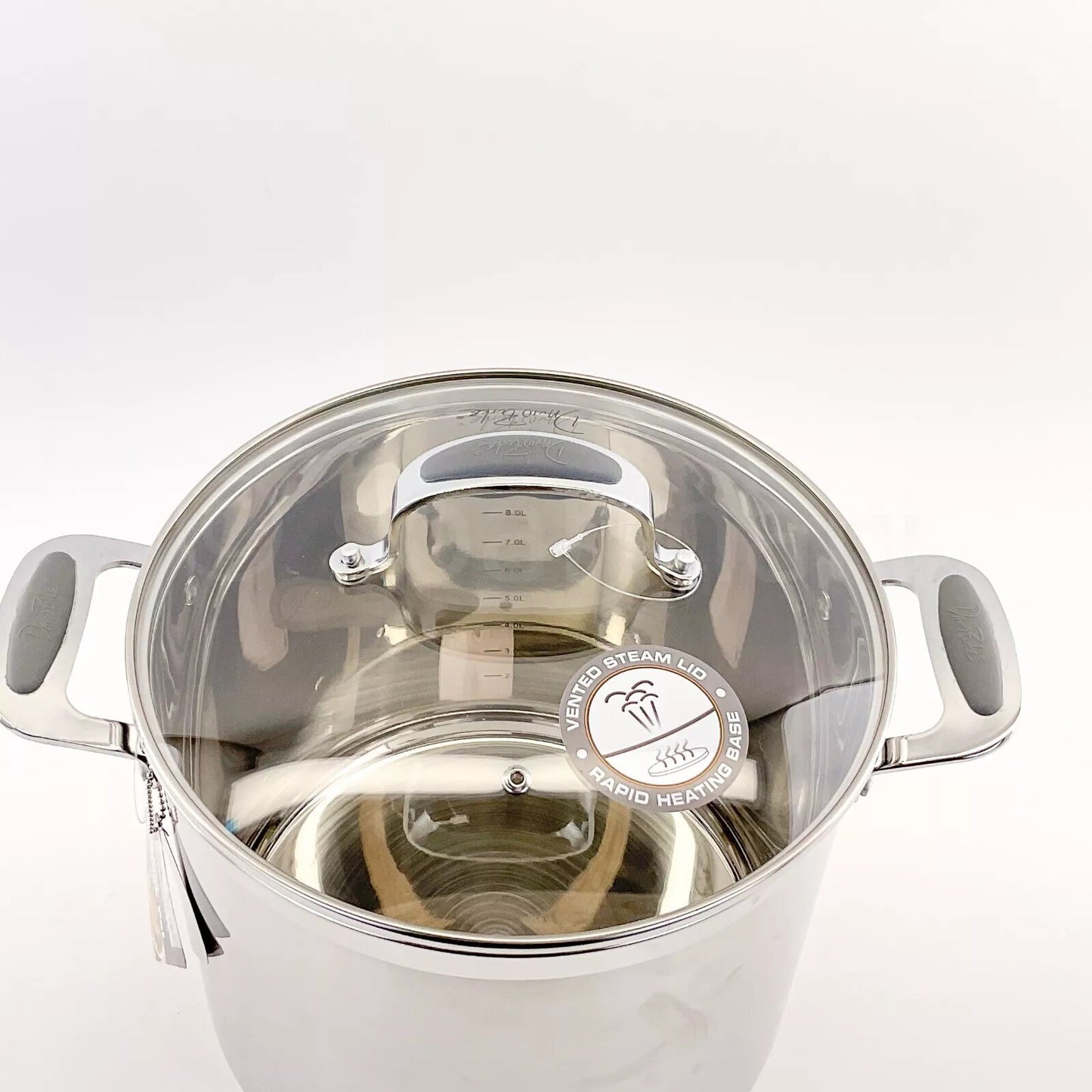 David Burke Elements Heavy Gauge Stainless Steel 12-QT Stockpot New