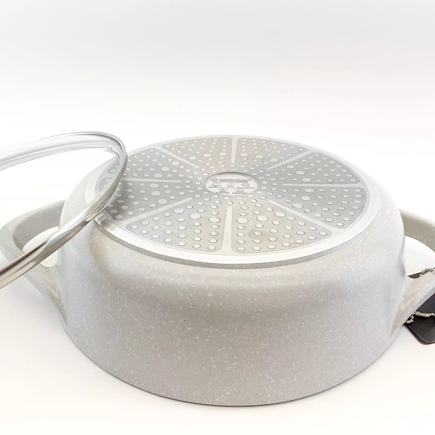 Masterclass Premium Collection 9.5"  2.6-qt Low Casserole Lid Cookware Beige