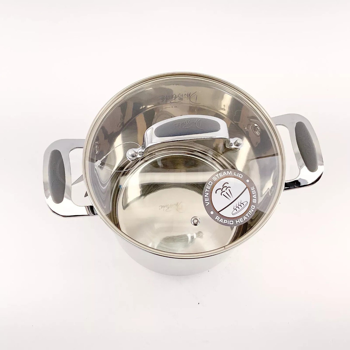 David Burke Elements Heavy Gauge Stainless Steel 8-QT Stockpot New