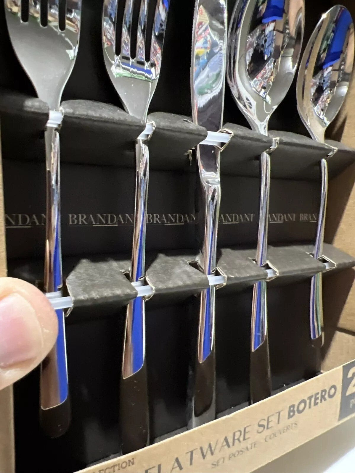 Brandani Botero Hotel Collection Steel 20 Pc Flatware Set. Made In Italy!