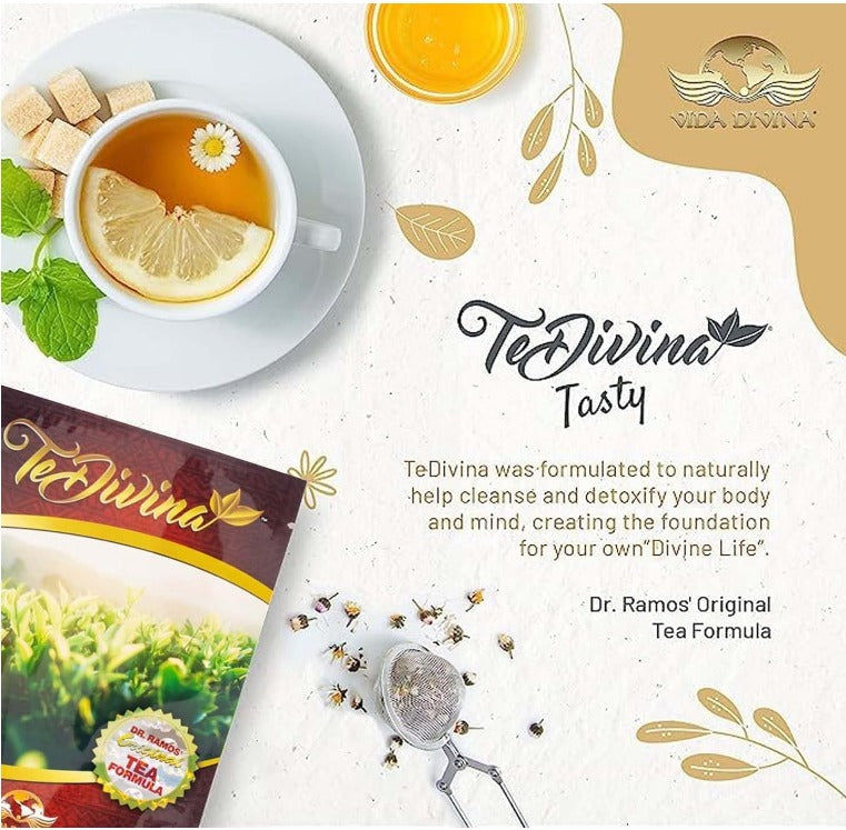 Un paquete de té desintoxicante. Te Divina para uso semanal, 1 paquete