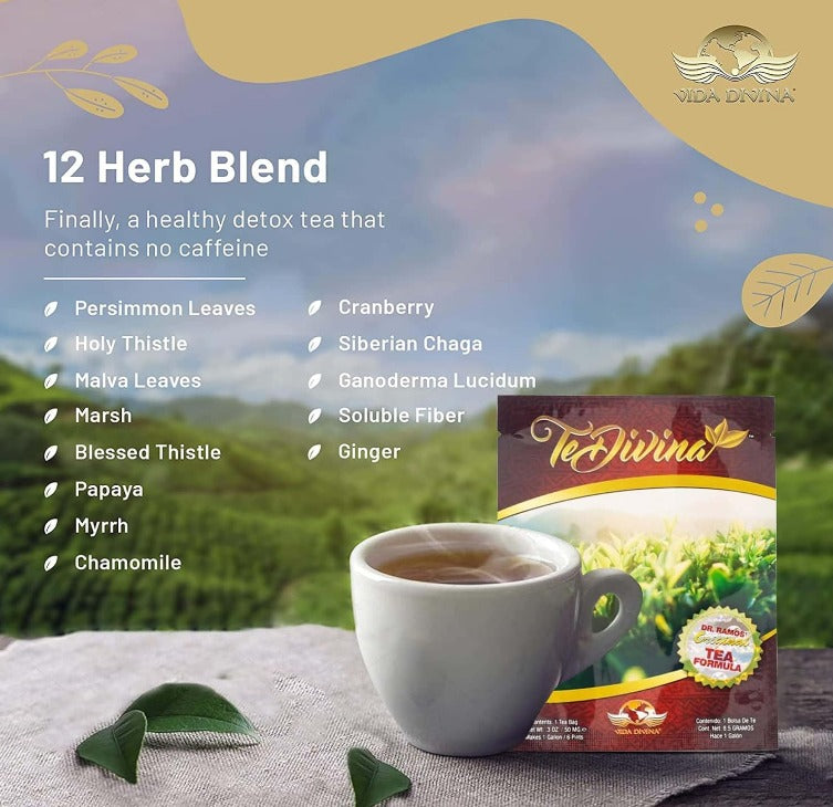 Un paquete de té desintoxicante. Te Divina para uso semanal, 1 paquete