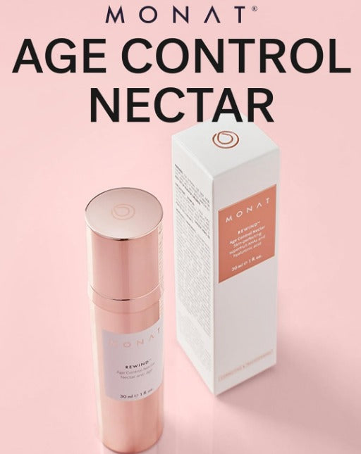 MONAT Rewind Age Control Nectar - Suero hidratante de absorción rápida. AHA natural perfeccionador de la piel. Suero facial corrector y transformador, crema facial antienvejecimiento con ácido