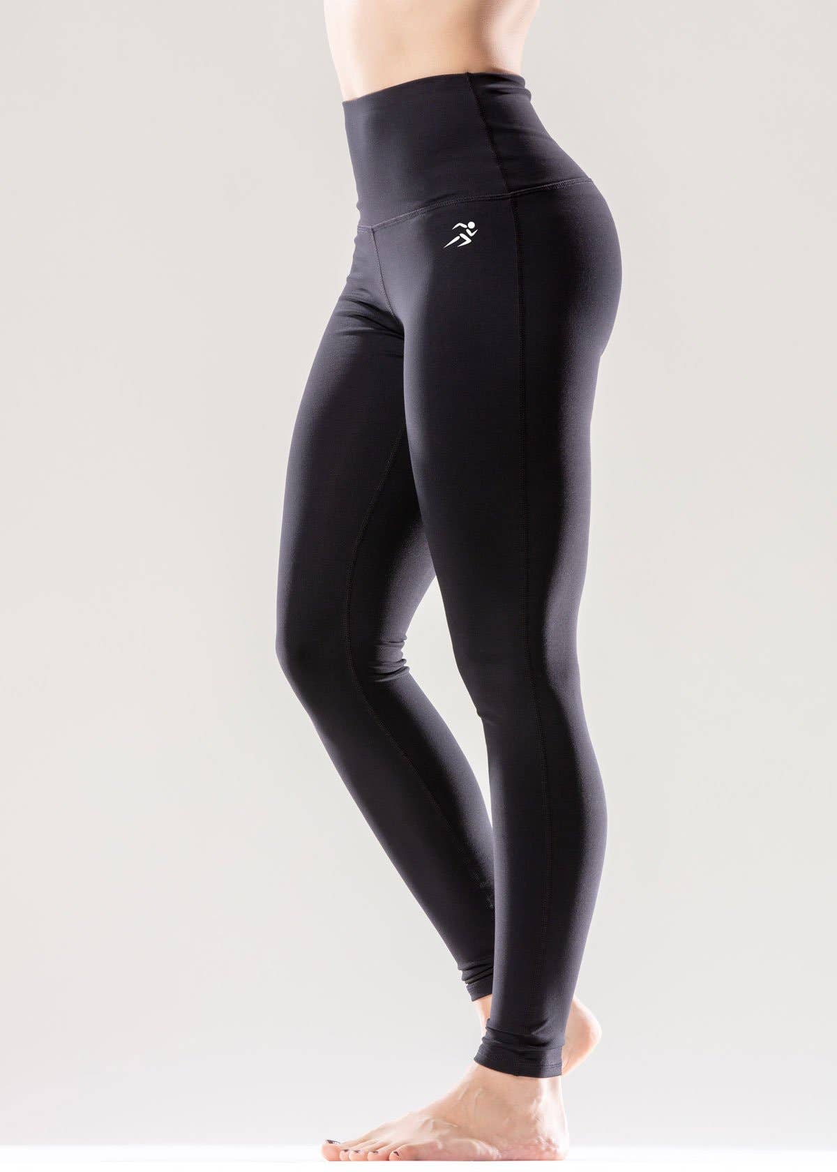 Puissante High-waisted Full-length Black Leggings